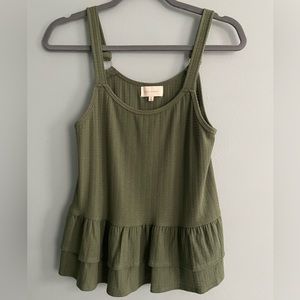 Melloday Green Peplum Tank Top size Small from Versona